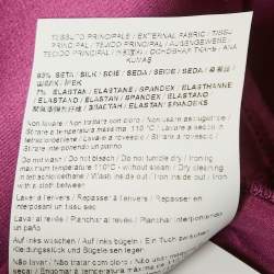 مملوكة مسبقًا قميص فيرساتشي جينز حرير وردي ماجينتا بأكمام كاملة مقاس كبير (لارج)