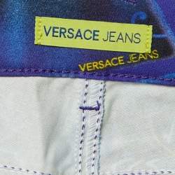 Pre Owned Versace Jeans Multicolor Printed Cotton Skinny Fit Jeans S
