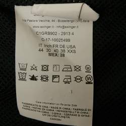 Pre Owned Versace Jeans Black Side Stripe Synthetic Zip-Up Jacket M