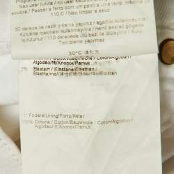 Pre Owned Versace Jeans White Denim Studded Jeans M