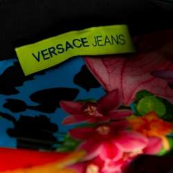 Pre Owned Versace Jeans Multicolor Floral Printed Crepe Sleeveless Shirt XL