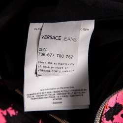 Versace Jeans Multicolored Textured Zip Front Short Dress S