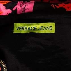 Versace Jeans Multicolored Textured Zip Front Short Dress S