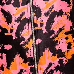 Versace Jeans Multicolored Textured Zip Front Short Dress S