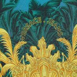 Pre Owned Versace Jeans Multicolor Printed Jersey Pencil Skirt S