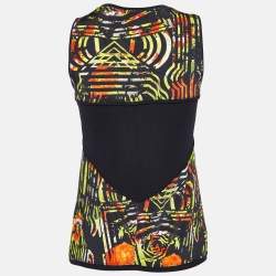 Versace Jeans Black Printed Jersey Tank Top M