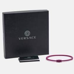 Versace Pink Metal Crystal Choker Necklace