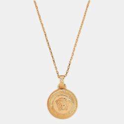 Pre Owned Versace Gold Medusa Necklace