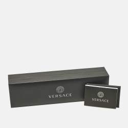 Versace Logo Leather Gold Tone Bracelet