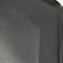Versace Black/Yellow Leather Baroque Printed Zip Around iPad Case