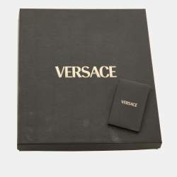 Pre Owned Versace Pink Chain Print Silk Square Scarf