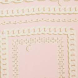 Pre Owned Versace Pink Chain Print Silk Square Scarf