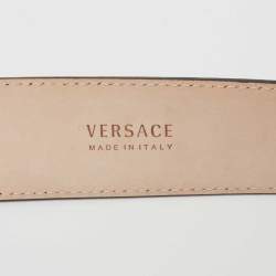 Versace Red Leather Medusa Buckle Belt 85CM