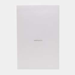 Pre Owned Versace Black & Purple Floral Print Silk Stole