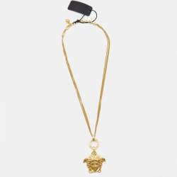 Versace Medusa Gold Tone Necklace