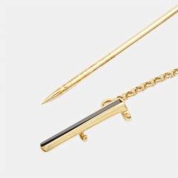 Versace Medusa Crystal Enamel Gold Tone Pin Brooch