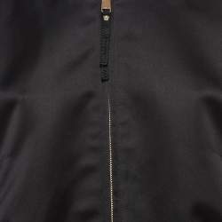 Versace Black Medusa Embroidered Satin Bomber Jacket M