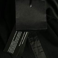 Versace Black Contrast Side Wool Cropped Trousers XL