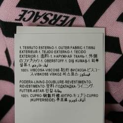Versace Pink/Purple Logo Print Crepe Shorts L