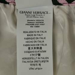 Versace Pink/Purple Logo Print Crepe Shorts L