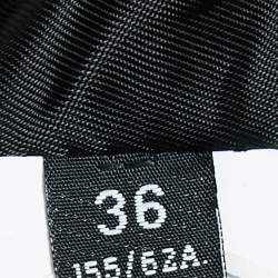 Pre Owned Versace Black Leather Chain Insert Mini Skirt XS