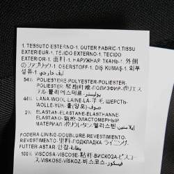 Pre Owned Versace Black Wool Blend Pants Suit S