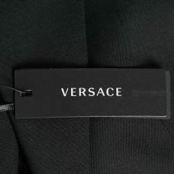 Pre Owned Versace Black Wool Blend Pants Suit S