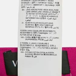 Versace Pink Wool Medusa Detail Belted Trousers XXL