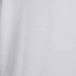 مملوكة مسبقًا Versace White Logo Print Cotton Crew Neck T-Shirt