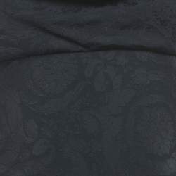 Versace Black Lace Trim Jacquard Satin Cowl Neck Mini Dress S