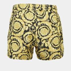 Versace Yellow Rocco Print Synthetic Swim Shorts S