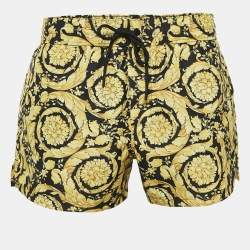 Versace Yellow Rocco Print Synthetic Swim Shorts S