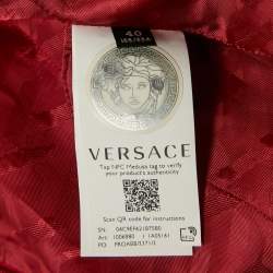 Versace Red Wool Corset Long Sleeve Mini Dress S