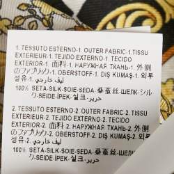 Versace Yellow/Black Baroque Print Silk Mini Skirt M