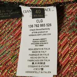 Versace Multicolor Jacquard Knit Sleeveless Top S