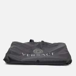 Versace Blue Barocco Lace Satin Silk Cowl Neck Slip Dress S