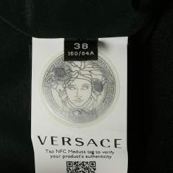 Versace Pink/Black Silk and Crepe Mixed Media Halter Neck Mini Dress S