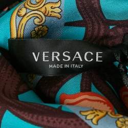 Versace Pink/Black Silk and Crepe Mixed Media Halter Neck Mini Dress S