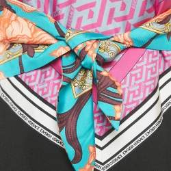 Versace Pink/Black Silk and Crepe Mixed Media Halter Neck Mini Dress S