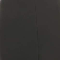 Pre Owned Versace Black Silk Front Slit Detail Pencil Skirt M
