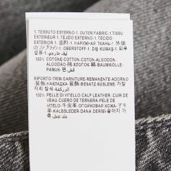 Pre Owned Versace Grey Stone Washed Denim Medusa Detail Straight Leg Jeans M Waist 29"