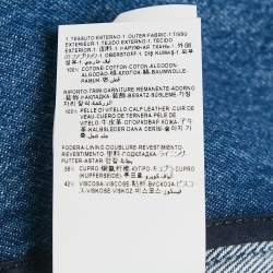 Pre Owned Versace Blue Stone Washed Denim Jacket M
