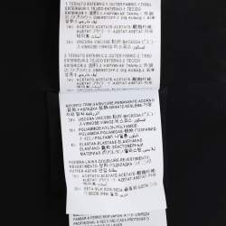 Pre Owned Versace Black Crepe Crop Tank Top S