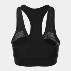 Pre Owned Versace Black/Pink Jersey La Greca Tank Crop Tops L