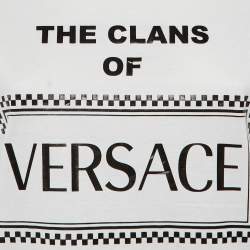 Pre Owned تي شيرت فيرساتشي قطن أبيض سلسلة عشائر فيرساتشي ياقة دائرية مقاس متوسط