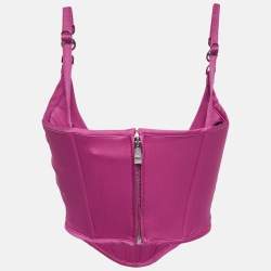 Pre Owned كورسيه توب فيرساتشي ساتان وردي ميدوسا 95 مقاس صغير - سمول