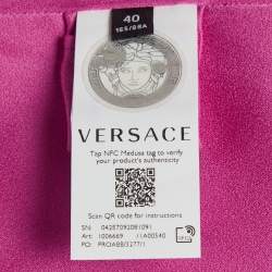 Pre Owned كورسيه توب فيرساتشي ساتان وردي ميدوسا 95 مقاس صغير - سمول