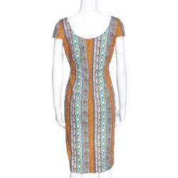 Pre Owned فستان فيرساتشي قطن طباعة زهور متعدد الألوان مقاس متوسط (ميديوم)