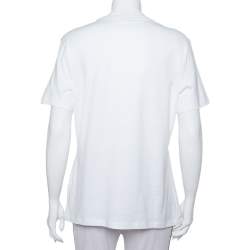 Versace White Medusa Signature Printed Cotton Crewneck T-Shirt M