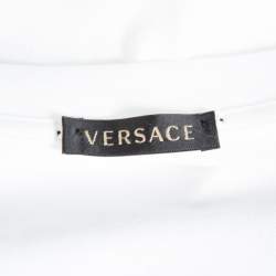 Versace White Medusa Signature Printed Cotton Crewneck T-Shirt M
